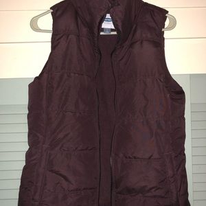 Dark maroon bubble vest